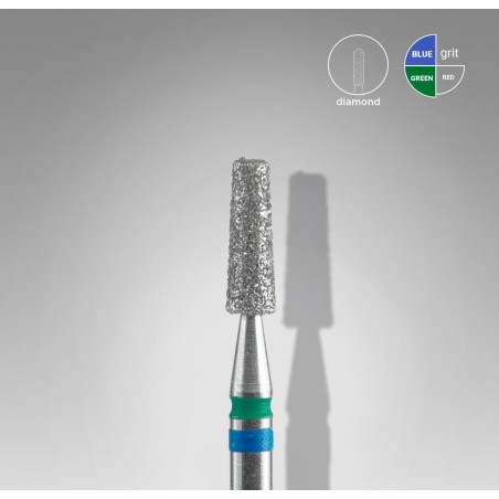 STALEKS PRO- PUNTA IN DIAMANTE PER  UNGHIE DUO CONO BLU-VERDE EZPERT-DIAMETRO TESTA 2.5MM/ DIAMETRO TOTALE PUNTA 8MM