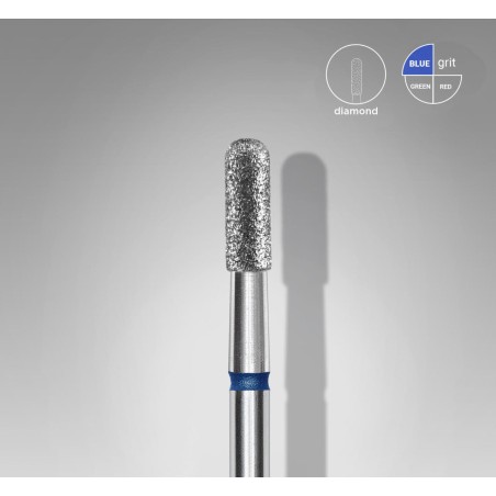 STALEKS PRO-PUNTA PER FRESA IN DIAMANTE  A CILINDRO ARROTONDATO BLU EXPERT- DIAMETRO TESTA 2.3MM/DIAMETRO TOTALE PUNTA 6.5MM