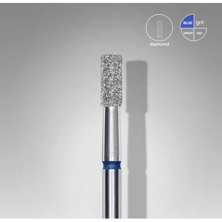 STALEKS PRO- PUNTA FRESA IN DIAMANTE A CILINDRO BLU EXPERT- DIAMETRO TESTA 2.5MM/DIAMETRO TOTALE PUNTA 6MM