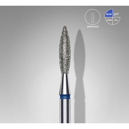 STALEKS PRO- PUNTA IN DIAMANTE A FIAMMA BLU- EXPERT- DIAMETRO TESTA 2.3MM/ DIAMETRO TOTALE 10MM