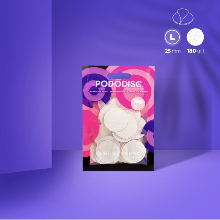 STALEKS PRO- PODODISC USA E GETTA DISCO PER PEDICURE (L-25MM) EXPERT GRANA 180 (50PZ)