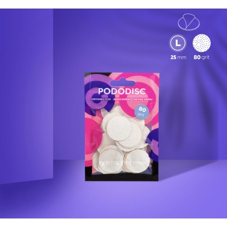 STALEKS PRO- PODODISC (L-25MM) DISCO USA E GETTA PER PEDICURE EXPERT GRANA 80 (50PZ)