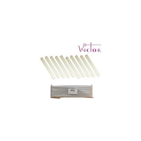 Wictor - Lima bianca dritta - Grana 80/80 - Confezione da 10 pezzi