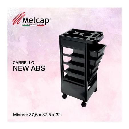 Melcap - NEW ABS - Carrello professionale porta accessori per parrucchieri