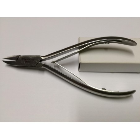 Tronchese professionale a punta curva in Acciaio INOX con doppia molla - cm12